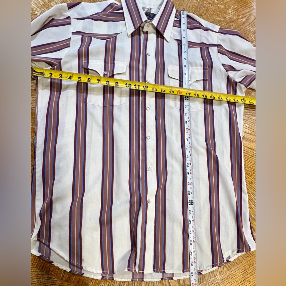 VINTAGE Panhandle Slim western rodeo show shirt stripe snap pearl button 70s 80s - Picture 10 of 11